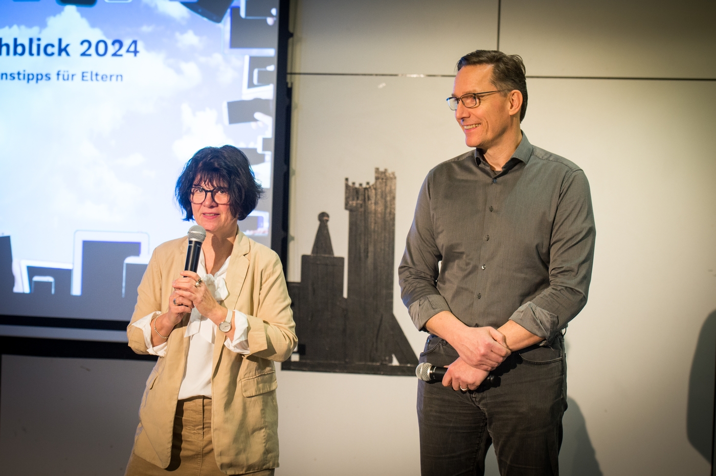 Frau Lutzenberger und Daniel Wolff