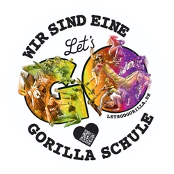 Wir sind Gorilla Schule Logo