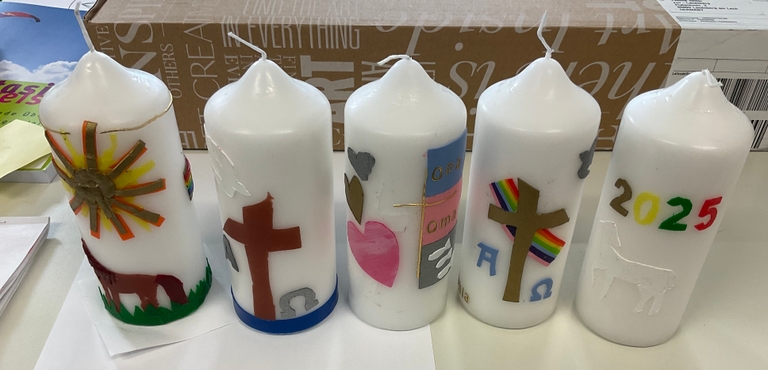 Osterkerzen an der JWR