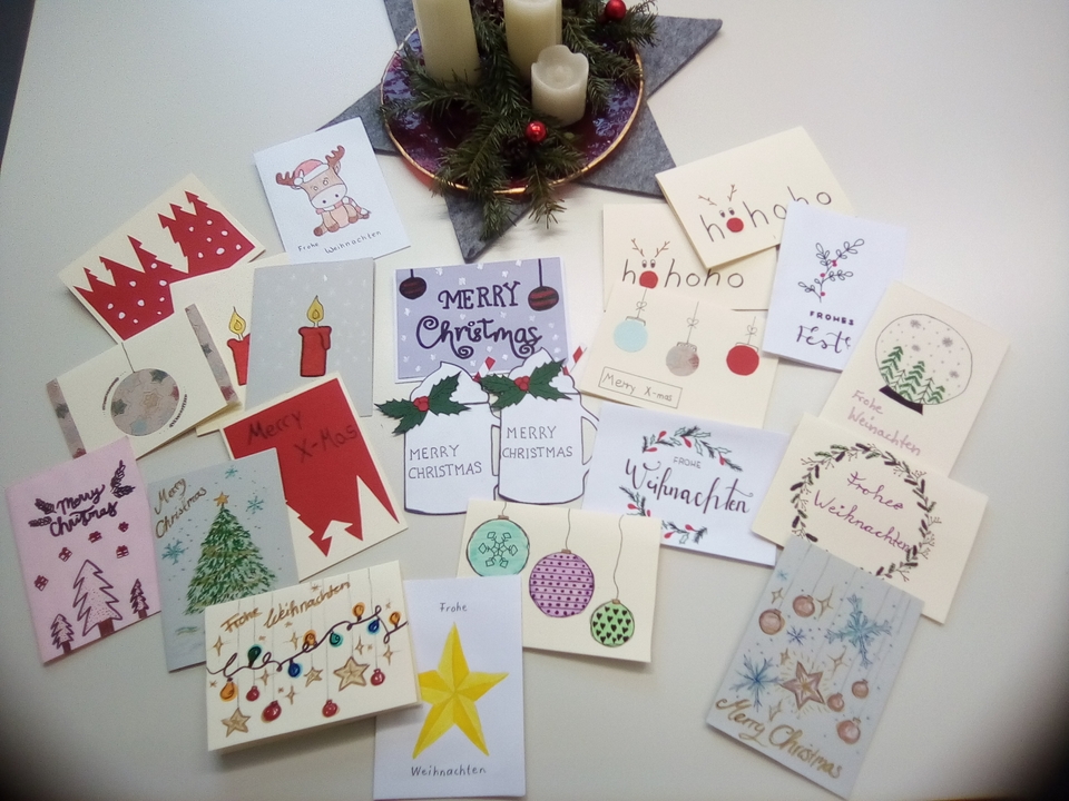 Weihnachtskarten für Senioren